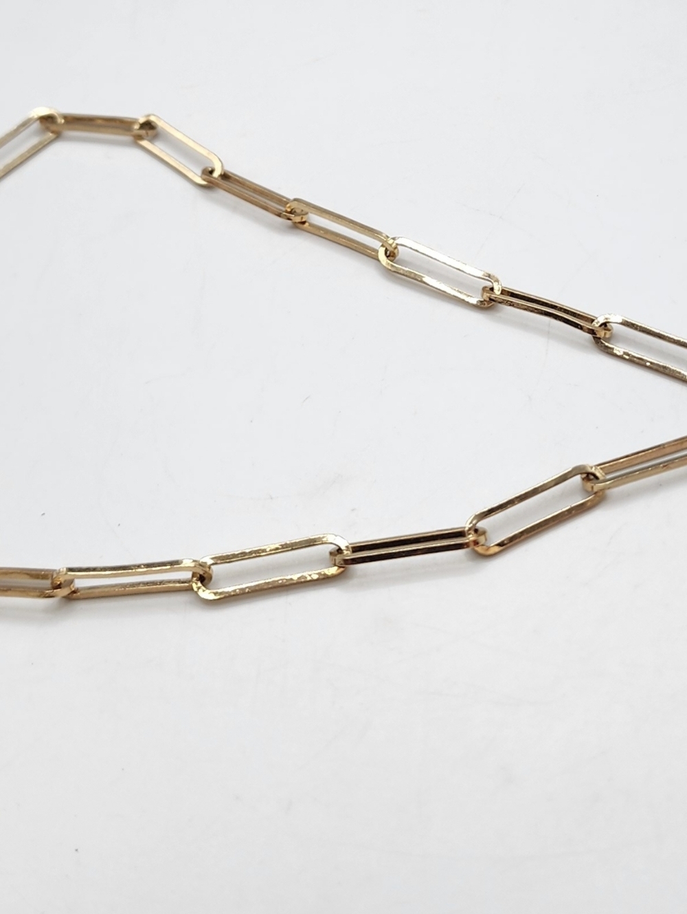 Gold paper clip necklace Sugarfix 17 Inch with extender - Picture 5 of 6